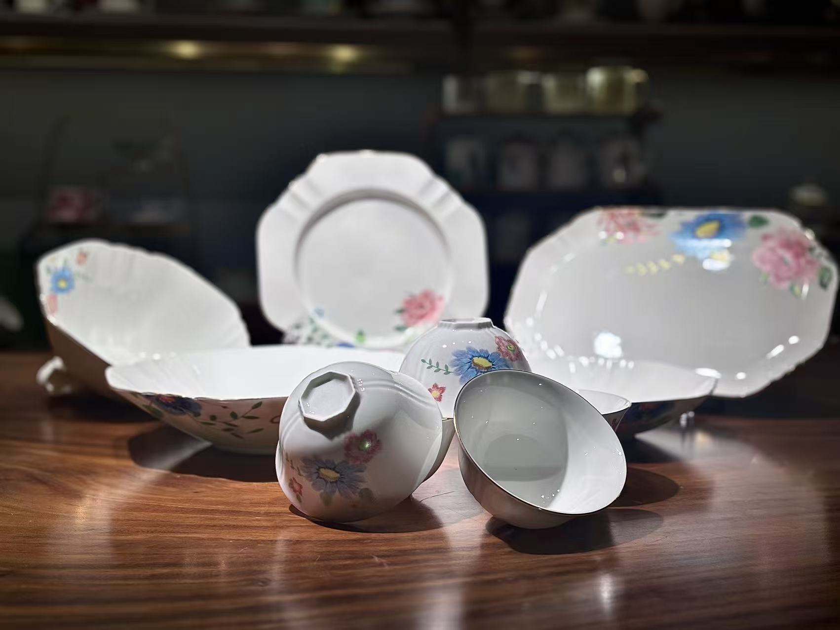 QFY.一路生花高端骨瓷餐具