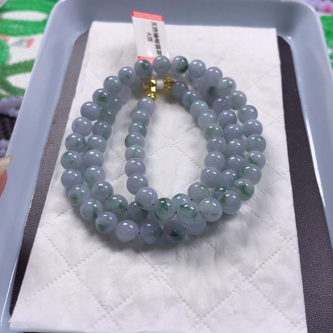翡翠未镶嵌颈饰项链
