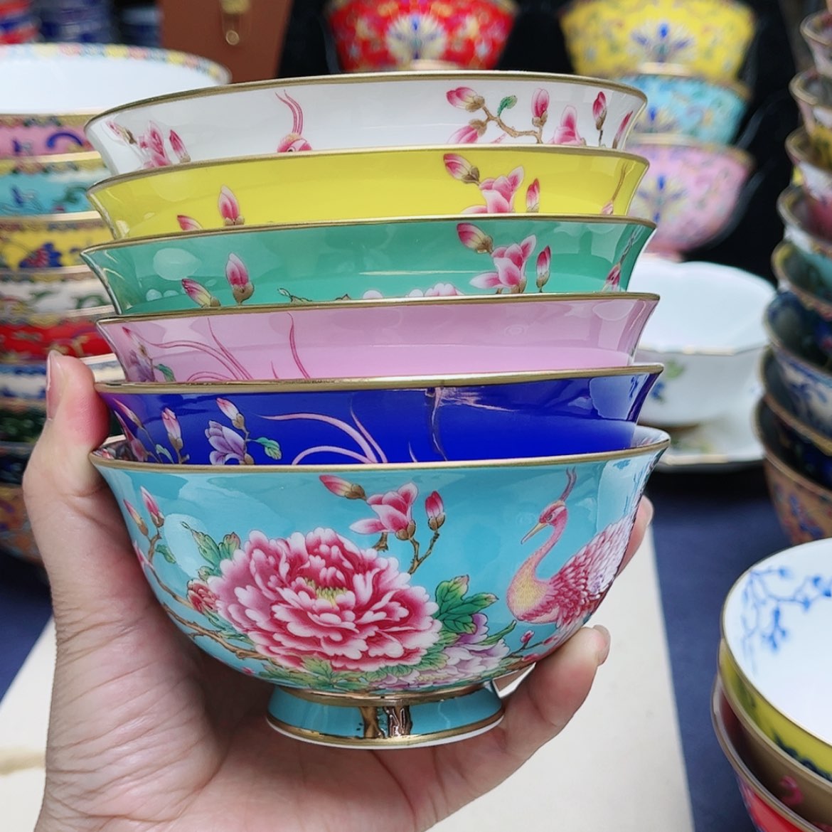 【闪购商品】珐琅4.5寸6个…………