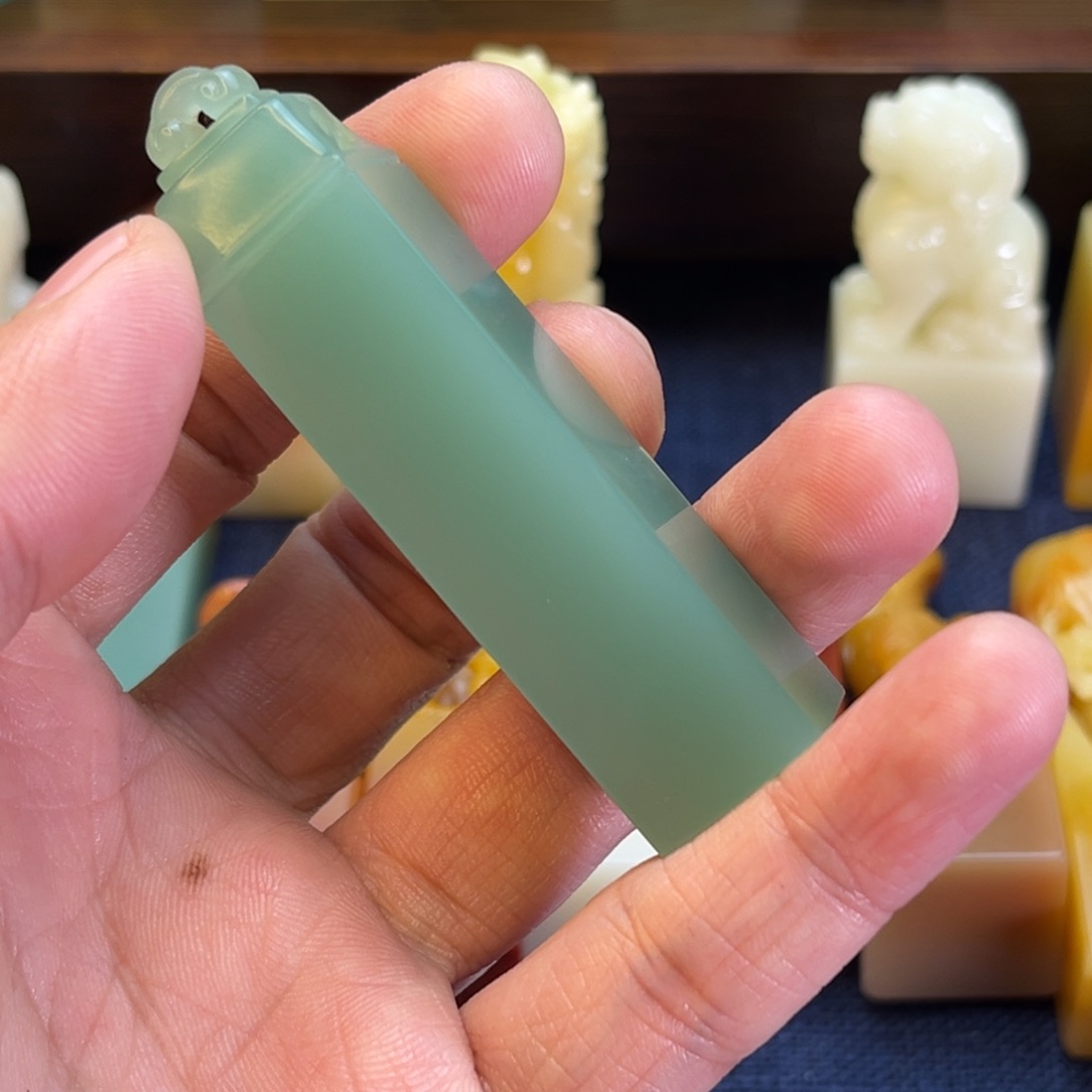 寿山石印石梅子青