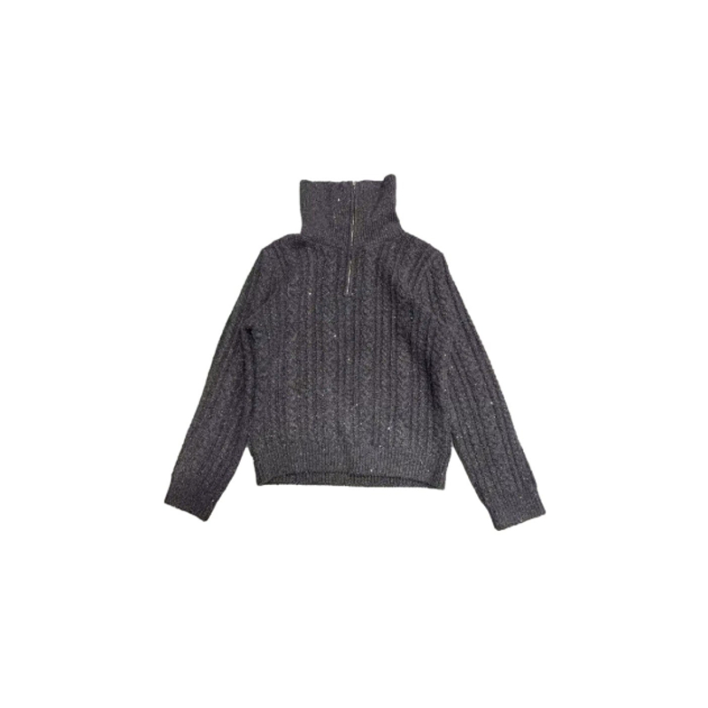 【5501】百搭时尚休闲卡其色长袖圆领毛衣