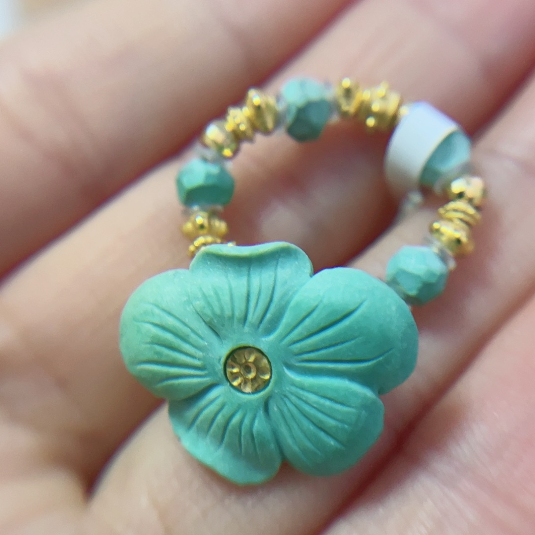 绿松石珠宝奇石18K金镶嵌