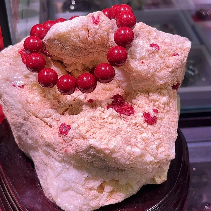 天然辰砂12mm紫金砂