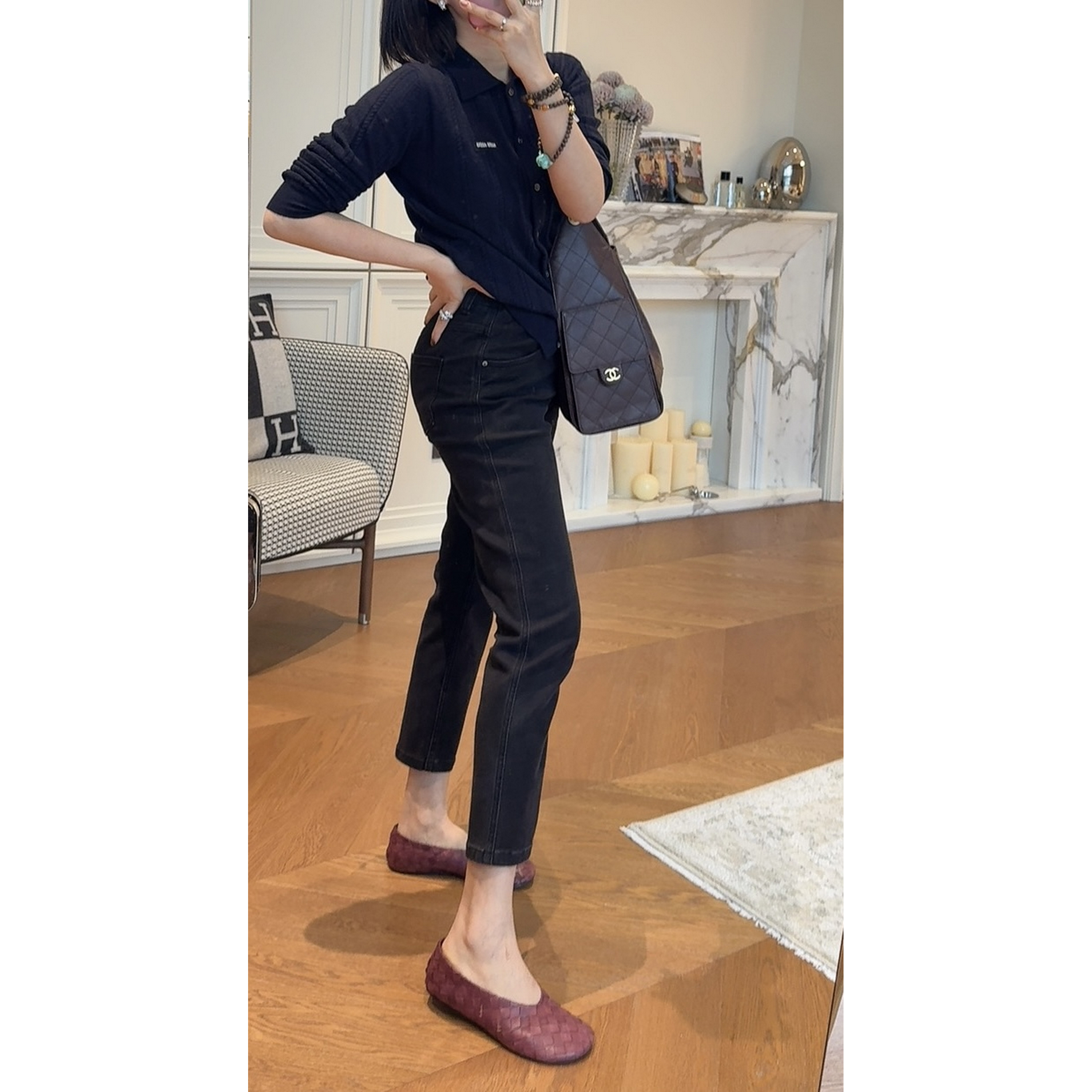 进店必收神裤新色！水洗做旧牛仔裤！黑色神裤偏大偏大