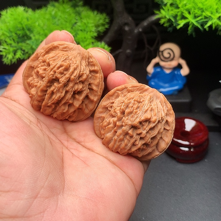 吊坠文玩核桃44.5红皮四座楼