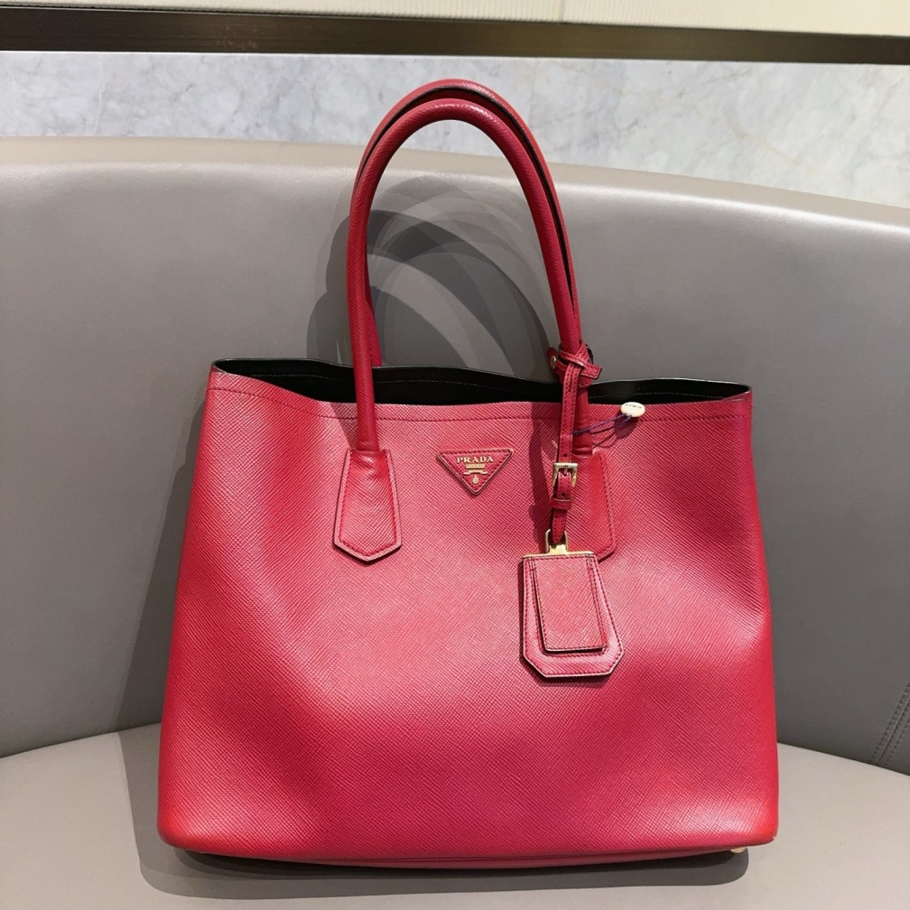 95新 Prada/普拉达  红色手提包 1539 0615 