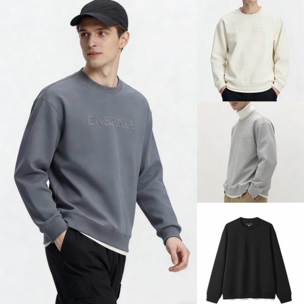 男士秋冬款圆领长袖百搭休闲套头卫衣宽松休闲运动上衣2211