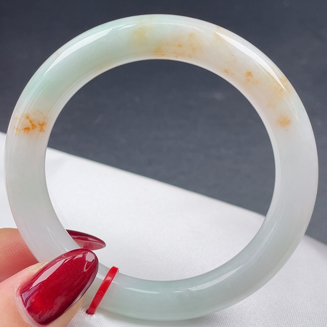 翡翠未镶嵌手镯54圆条