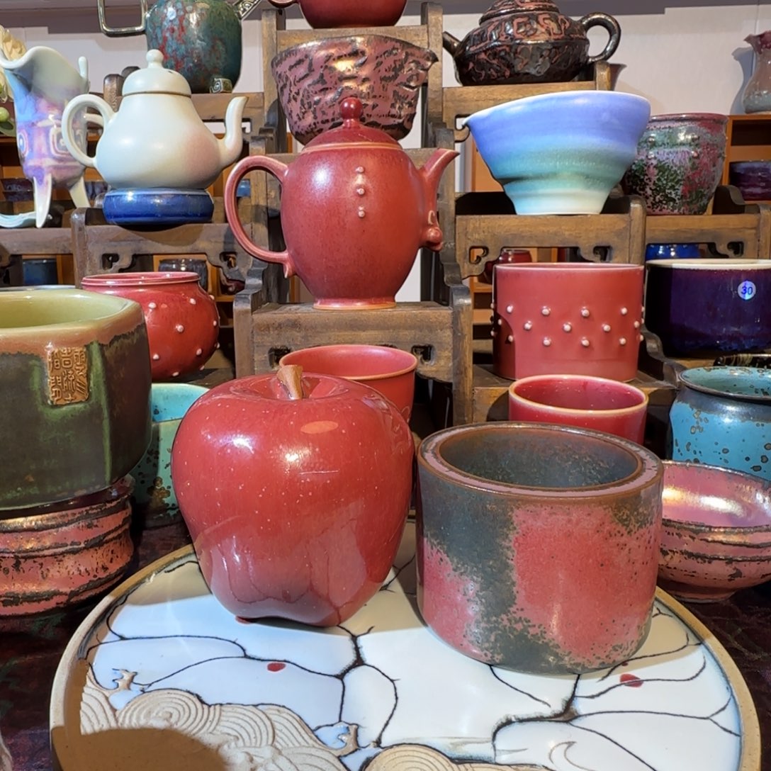 小***食钧瓷手作钧瓷钧瓷烟灰缸里面没有