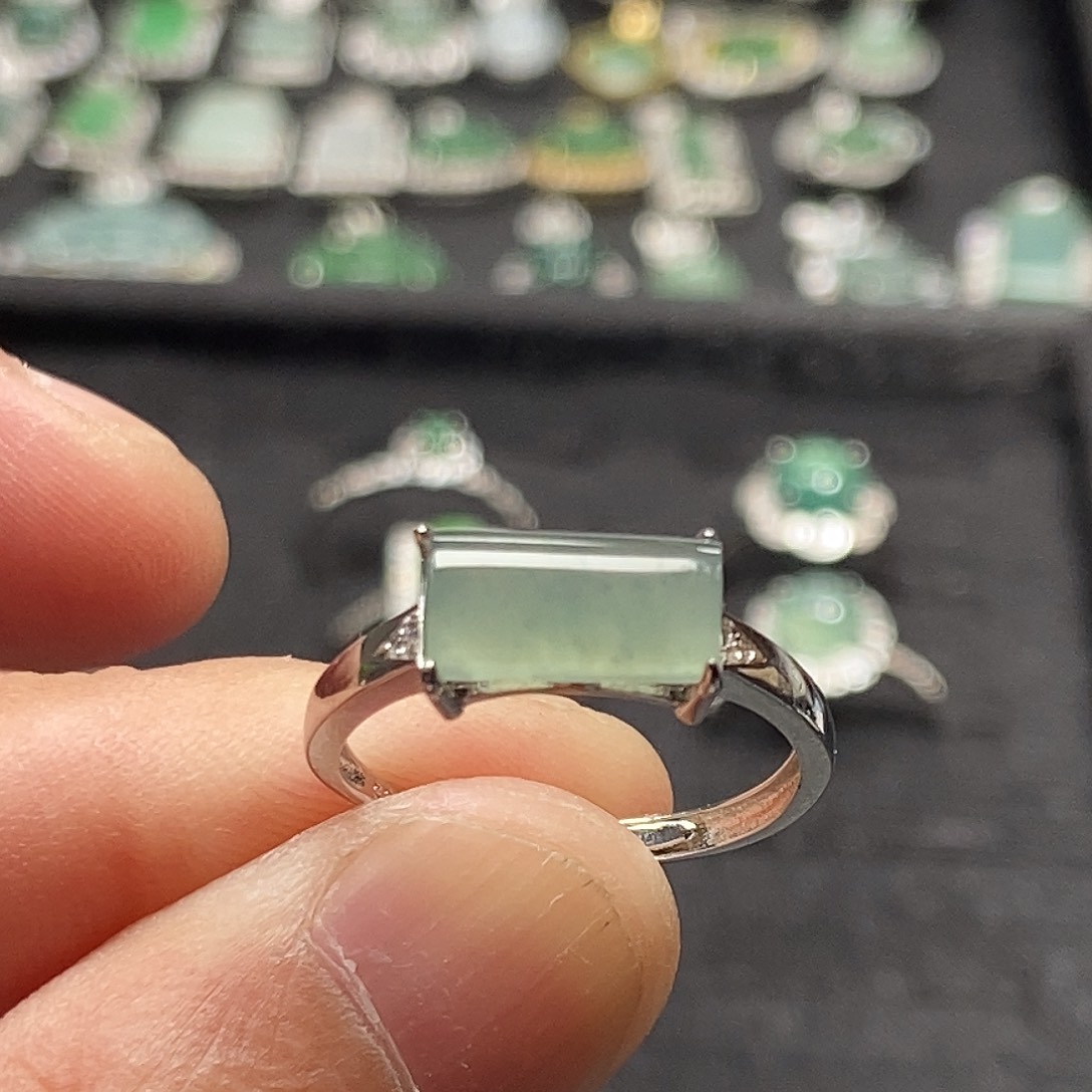 翡翠银S925镶嵌戒指