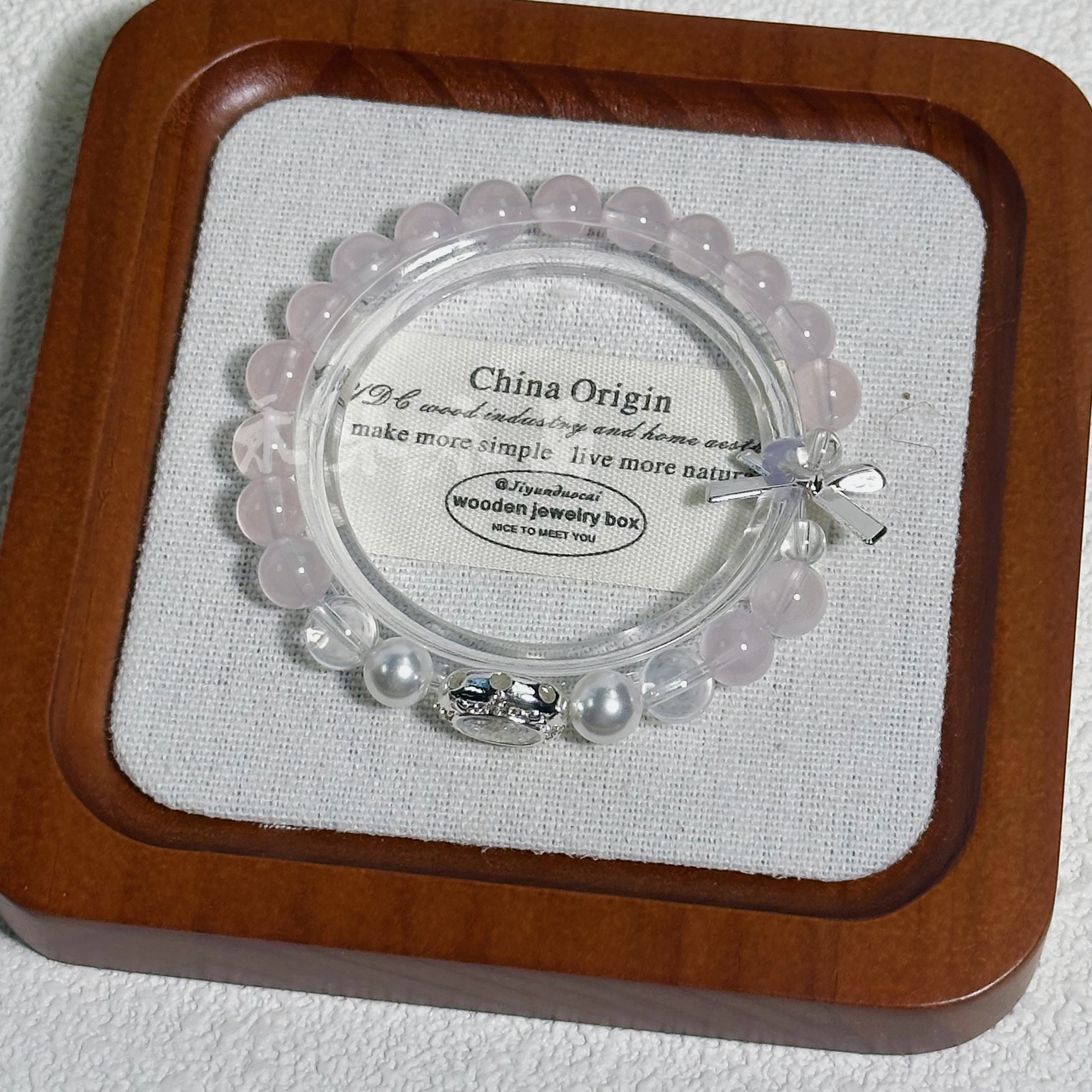 1306-【少女心事】可爱天然水晶手串原创小众设计款女生手链