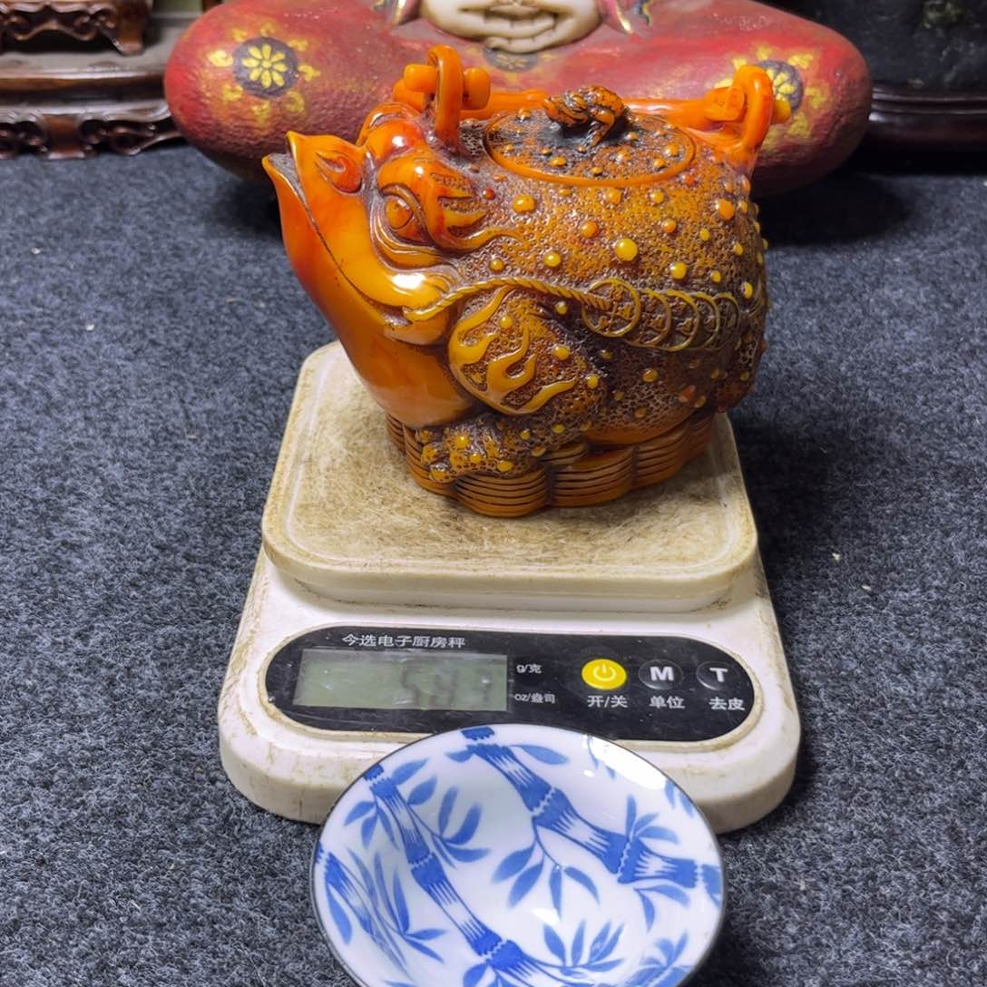 马***功瓷片精美手工瓷瓶