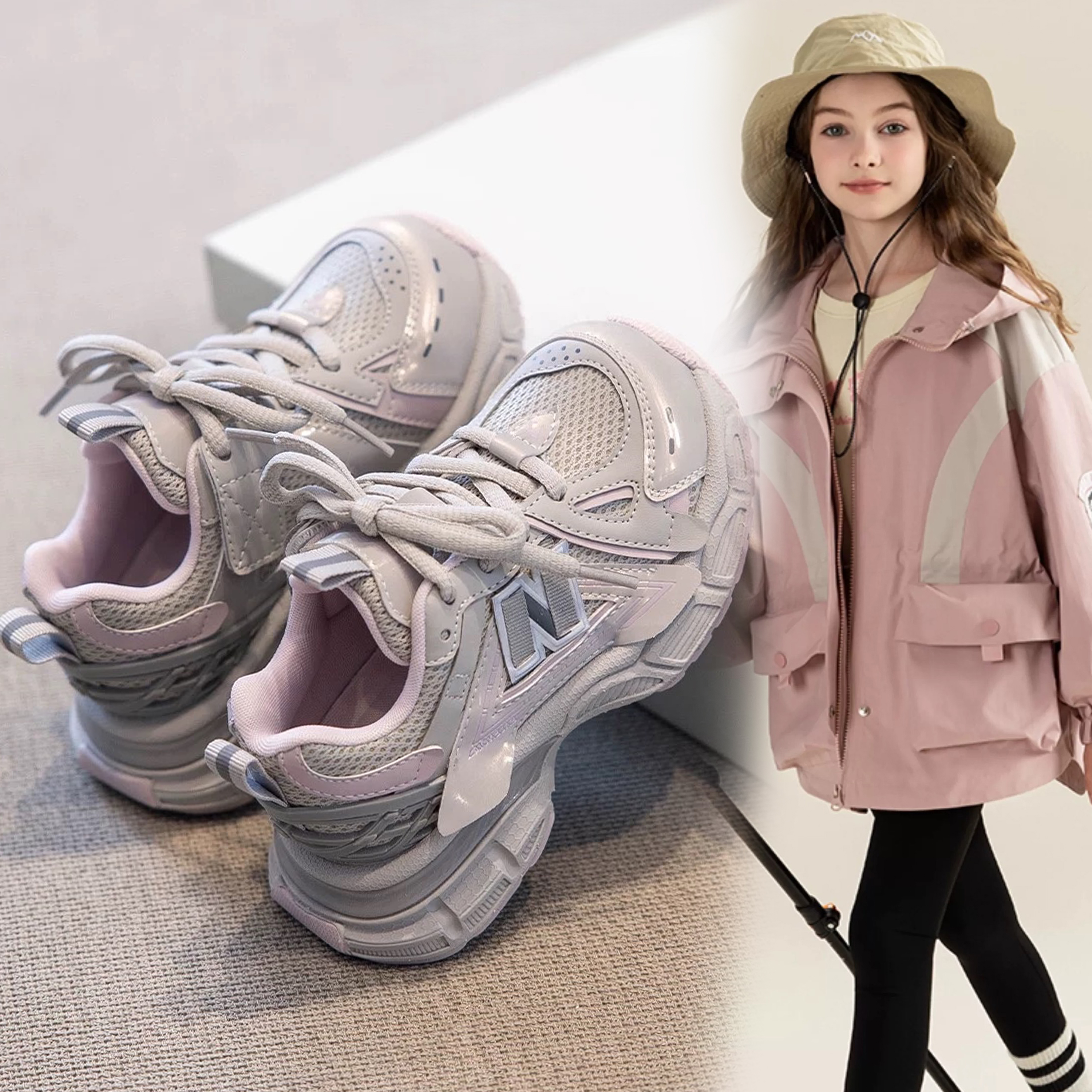 女童2025秋季运动鞋透气网红秋季春秋女童ins老爹鞋童鞋中大童