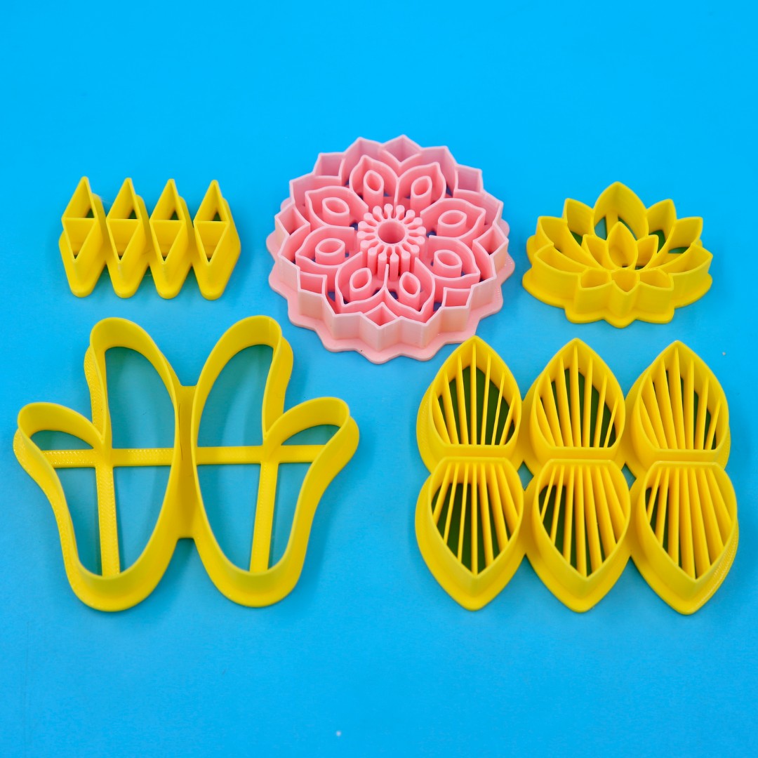 醒狮配件模具配件模具整套扇形莲花复古花犄角指甲纹理板模