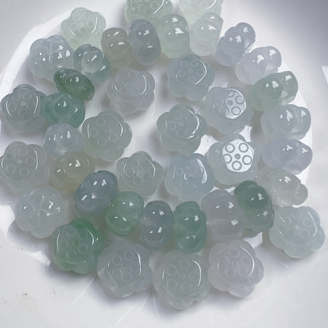 翡翠散珠翡翠莲花珠一个可挑