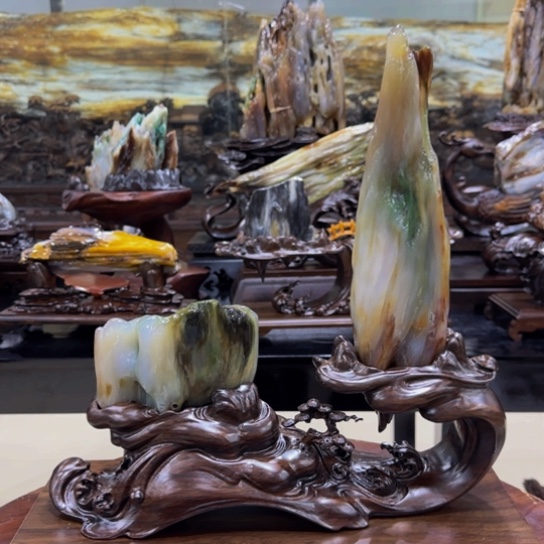 硅化玉摆件未镶嵌