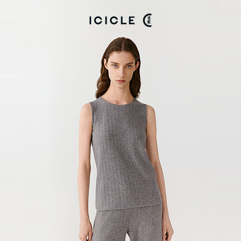 【9.26上新】ICICLE之禾25早秋新品羊绒套头针织背心1612
