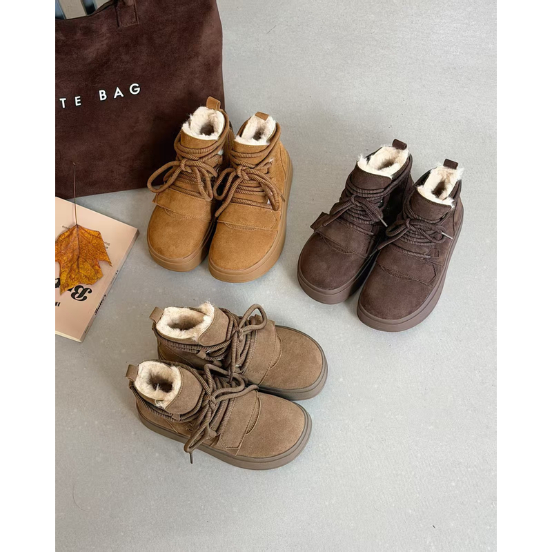保暖时尚雪地靴加厚保暖休闲鞋2025冬季新款百搭舒适运动鞋86085