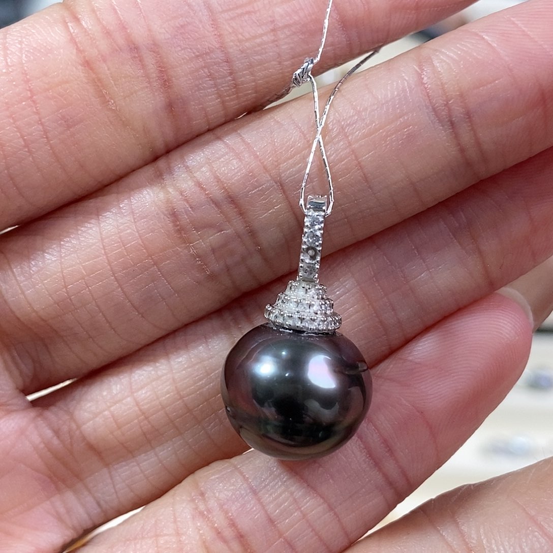 海水珍珠颈饰银S925镶嵌