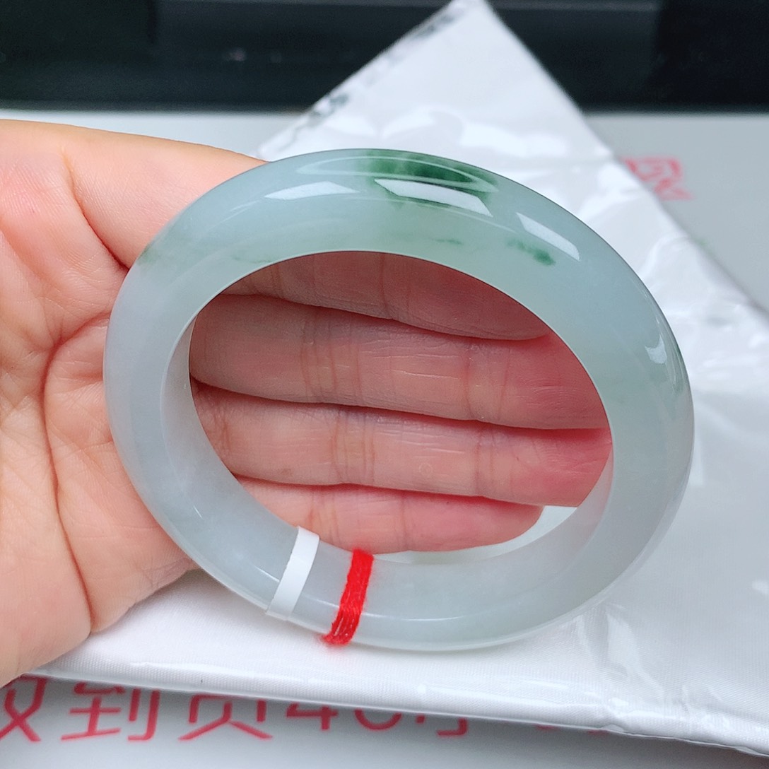 未镶嵌手镯翡翠冰胶飘绿19