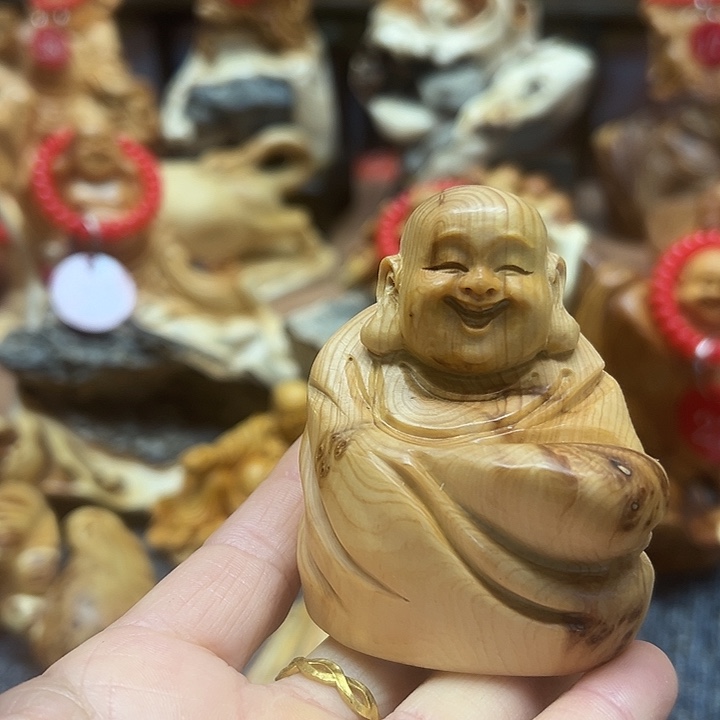 柏木太行崖柏手把摆件