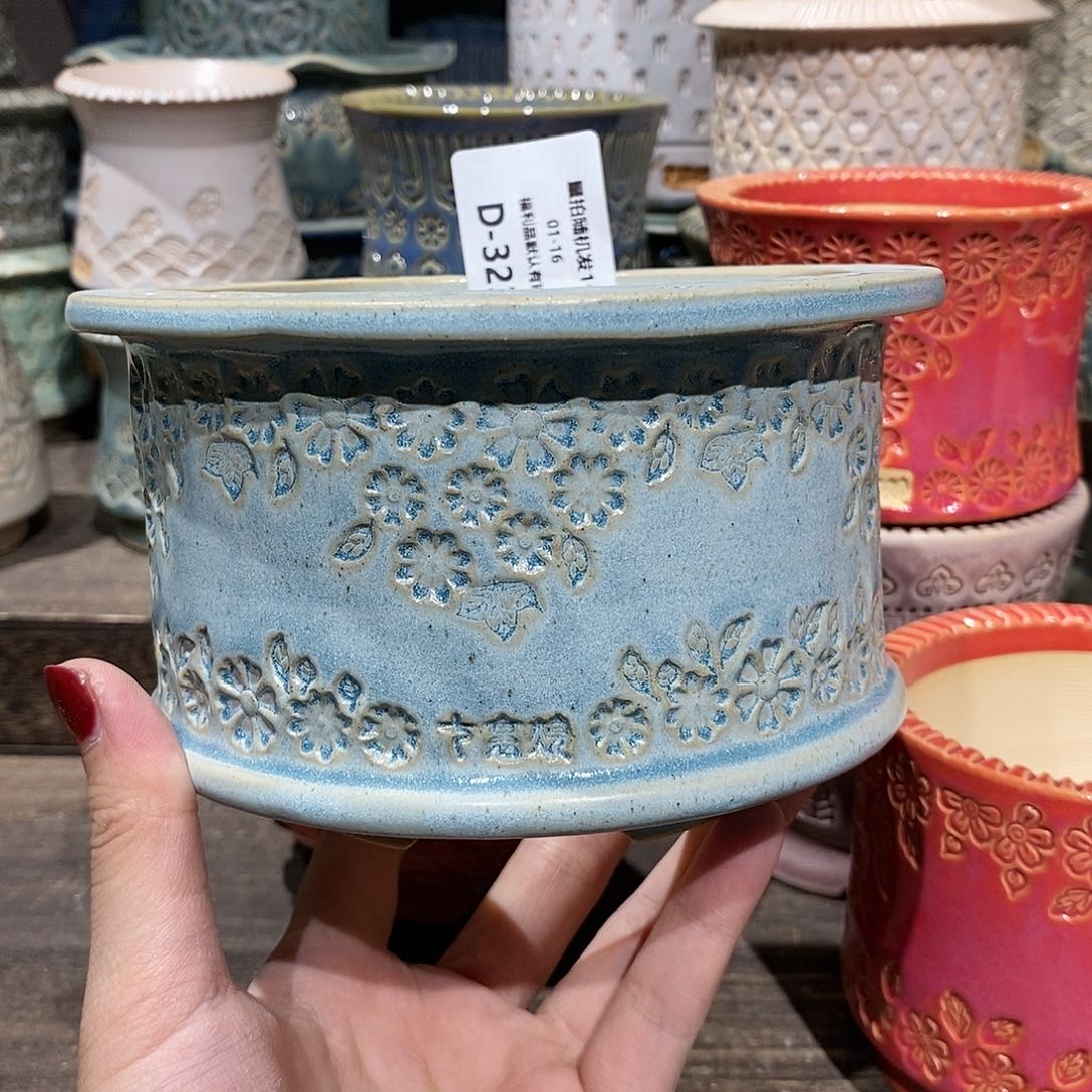 七里烧花盆1-16-323口径10