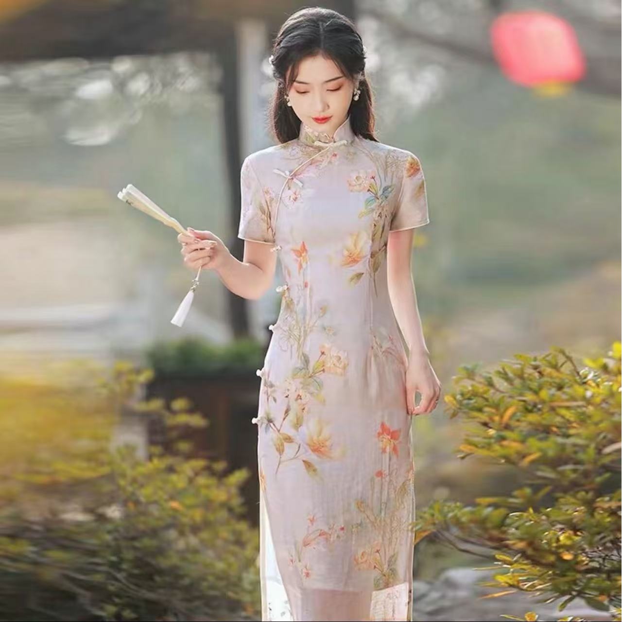 清仓 修身旗袍复古文艺日常气质小个子中国风旗袍少女春夏民国风