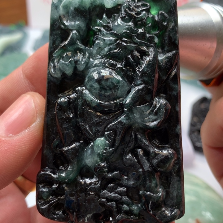 翡翠颈饰未镶嵌保真天然a货翡翠