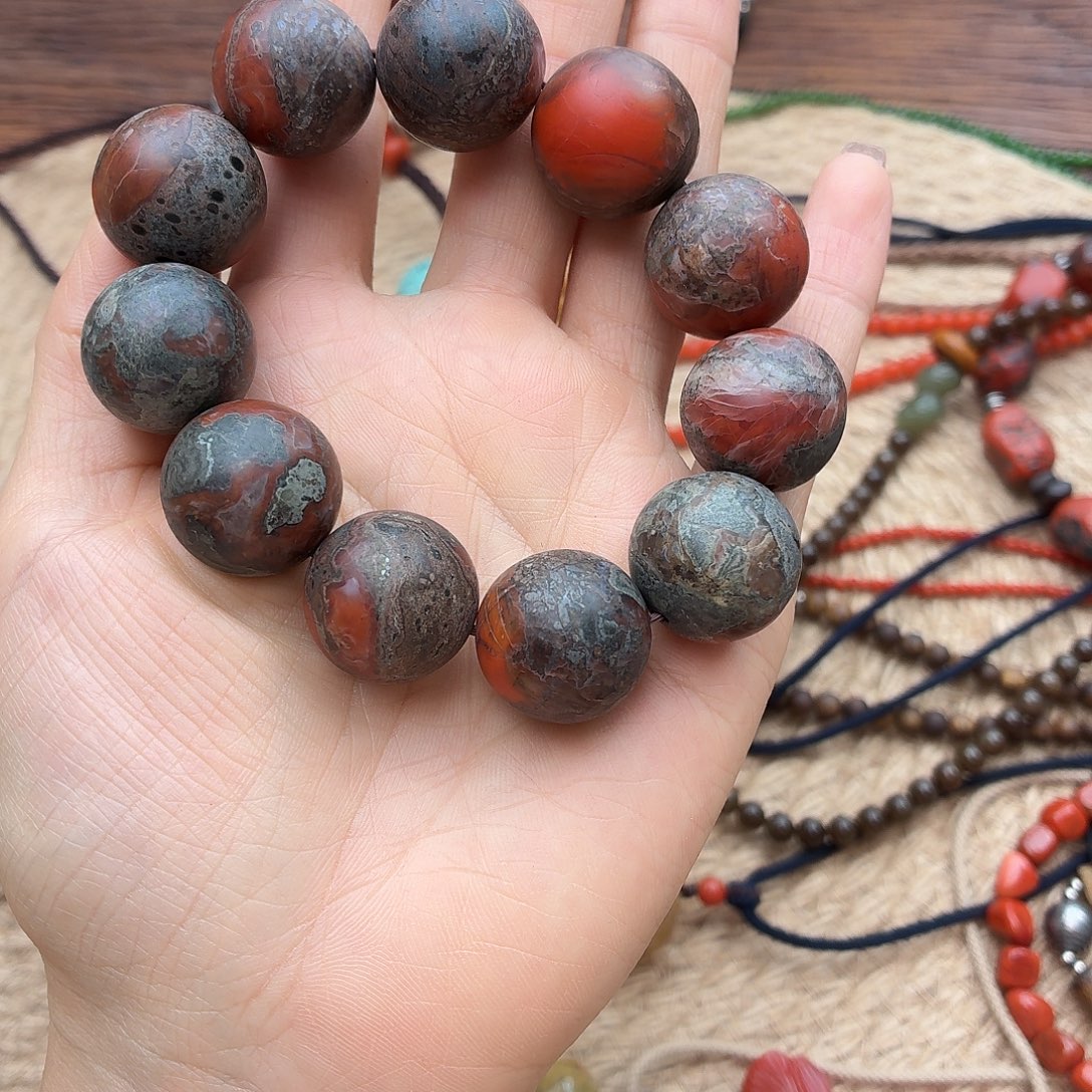 ****拉南红玛瑙未镶嵌手链