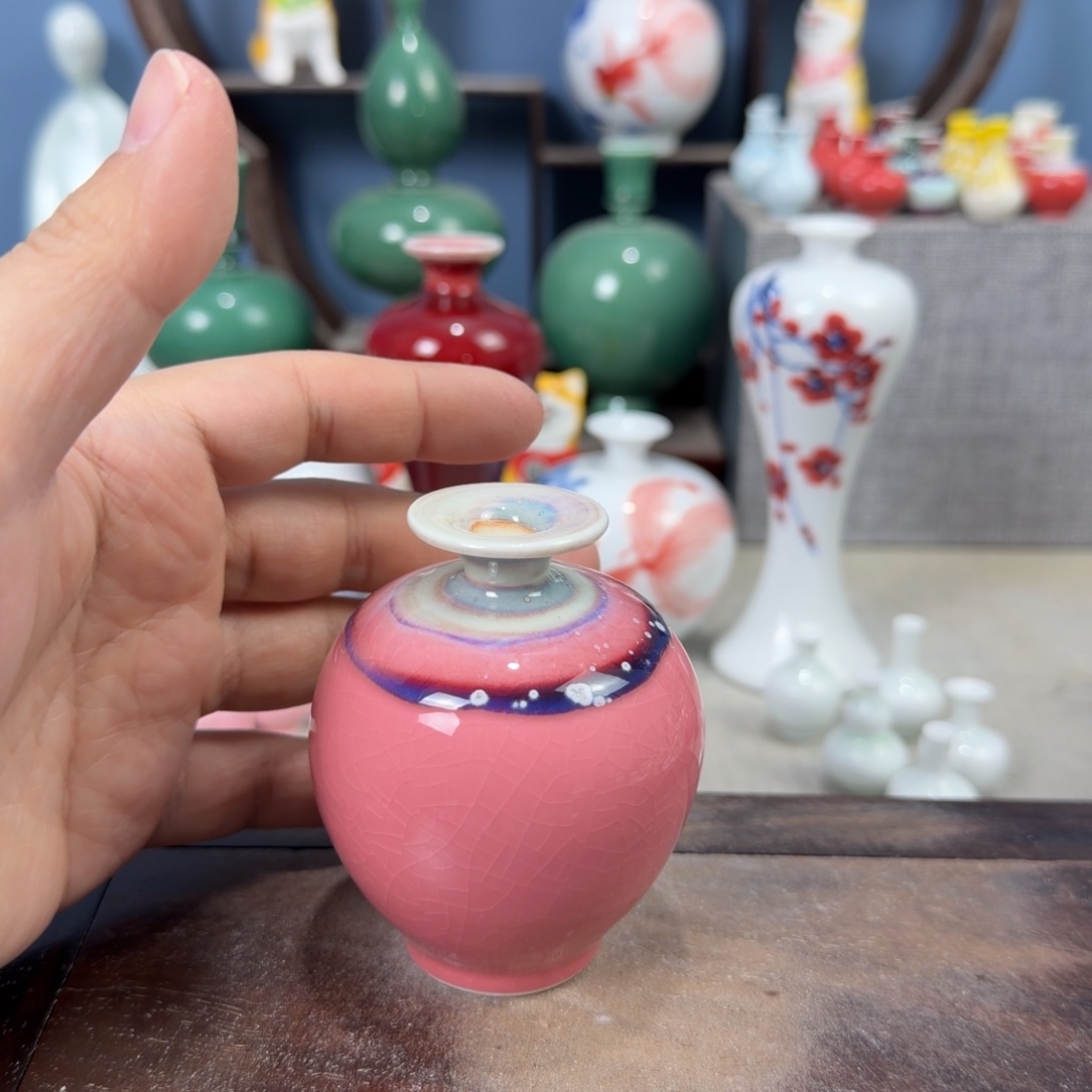 陶瓷手工小花器摆件
