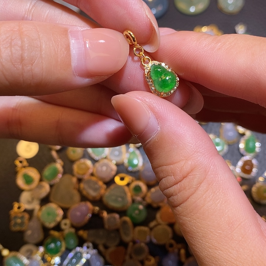 翡翠银S925镶嵌项链