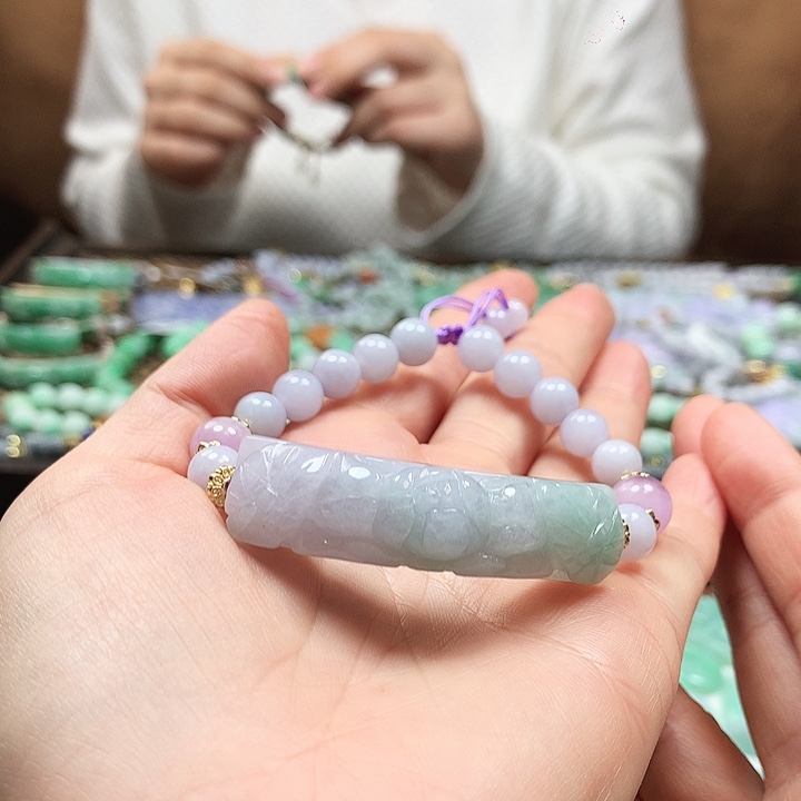 翡翠手链未镶嵌手牌