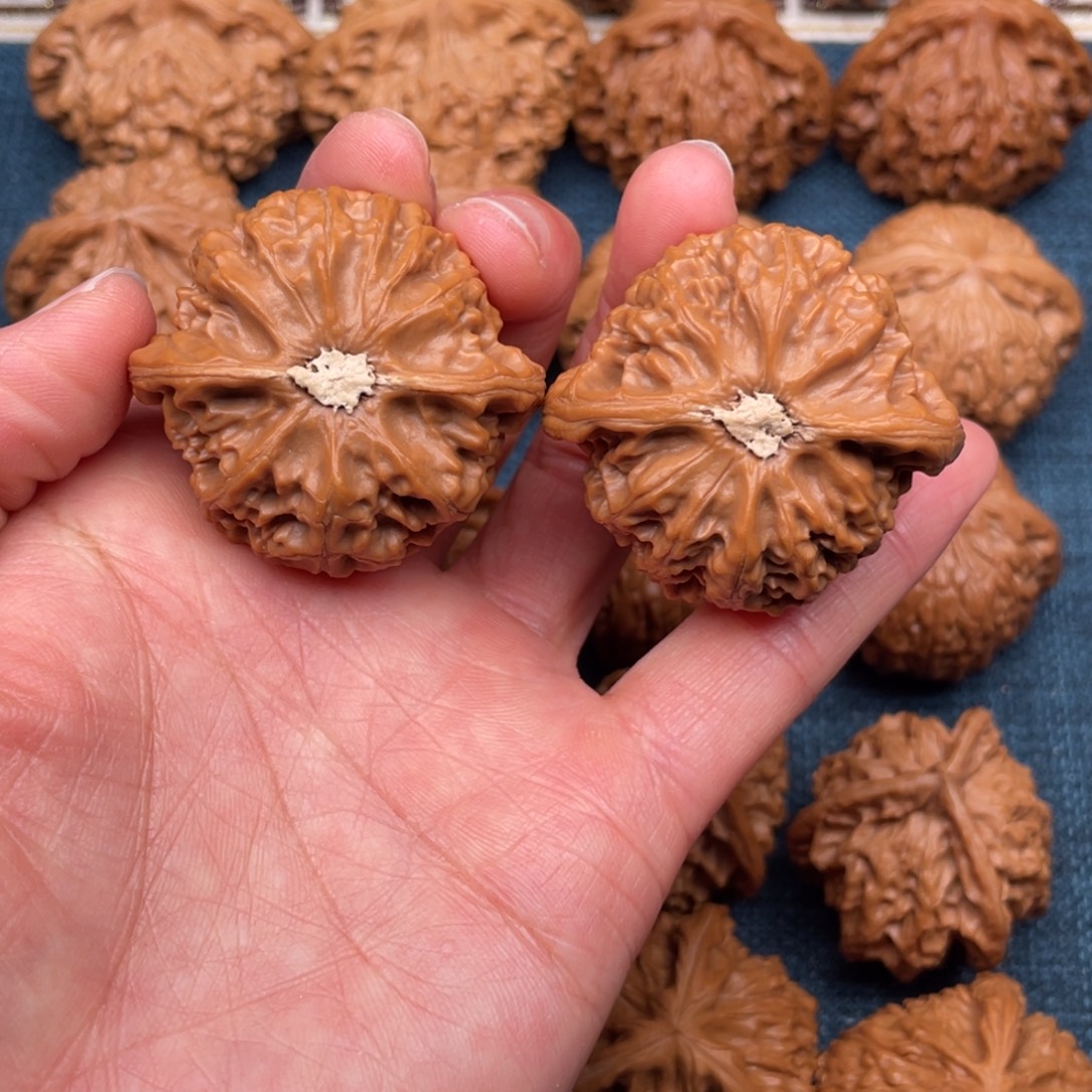 天***车把件文玩核桃42全品毕业宫灯