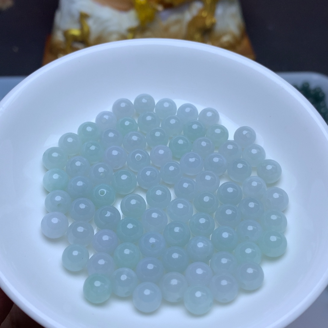 【闪购商品】翡翠手链未镶嵌卡7冰晴10个