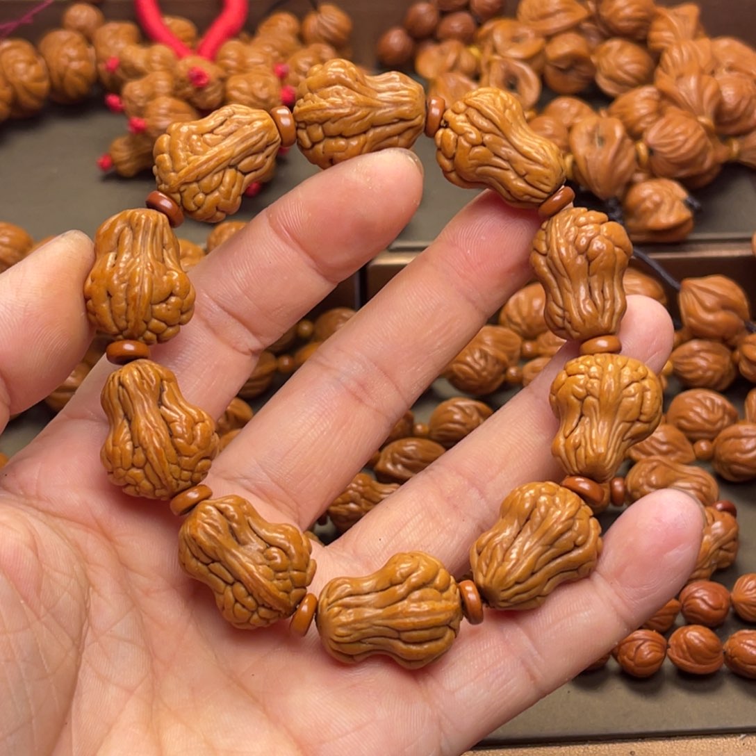 兰***司桃核手串龙纹桃核13