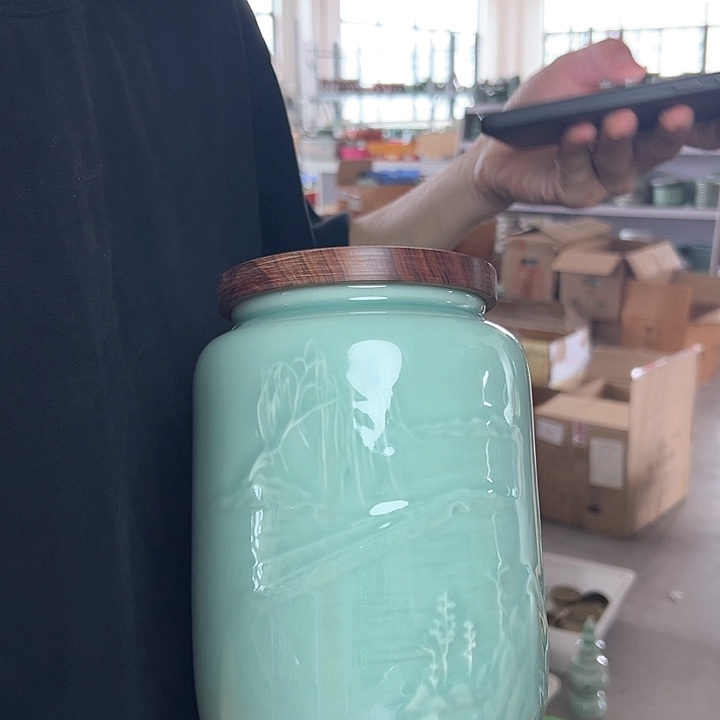 龙泉云间青瓷小米茶器