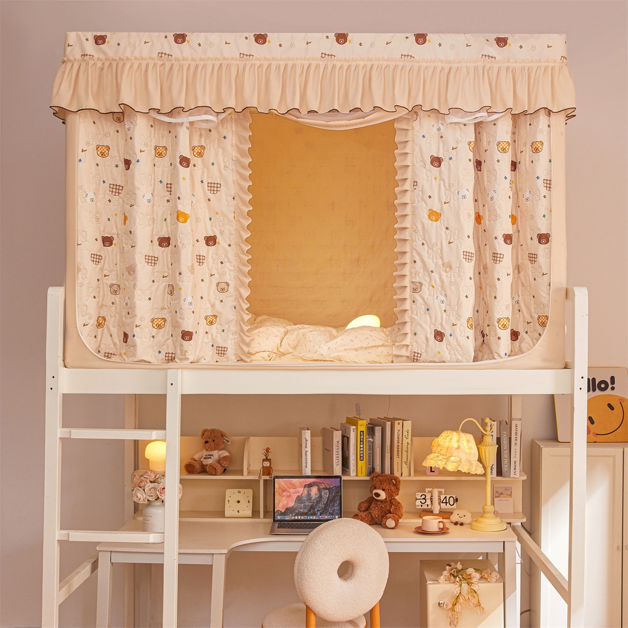 冬天保暖大学生宿舍单人上下铺全封闭一体式遮光保暖蚊帐夹棉床帘