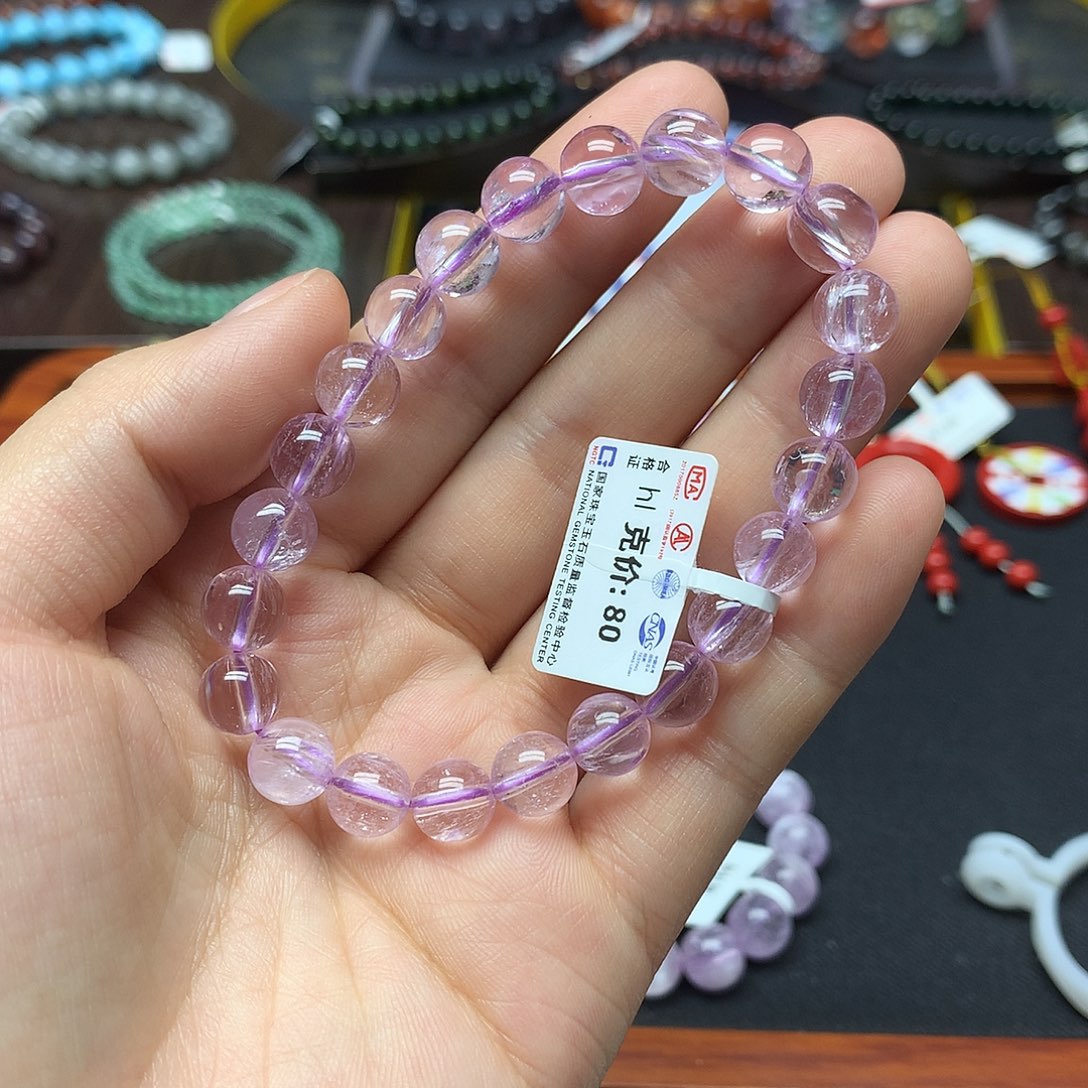 锂辉石手链未镶嵌手链