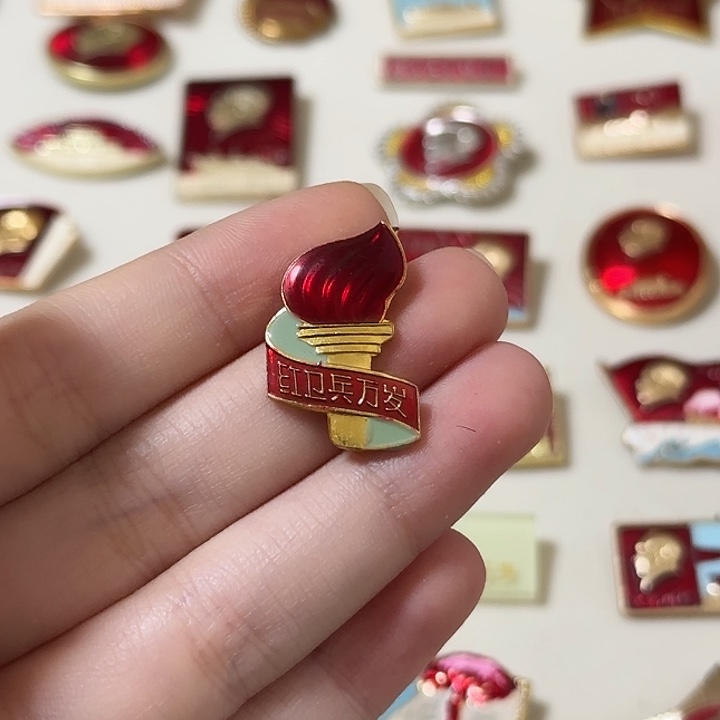 雁***潭红色收藏直播像章