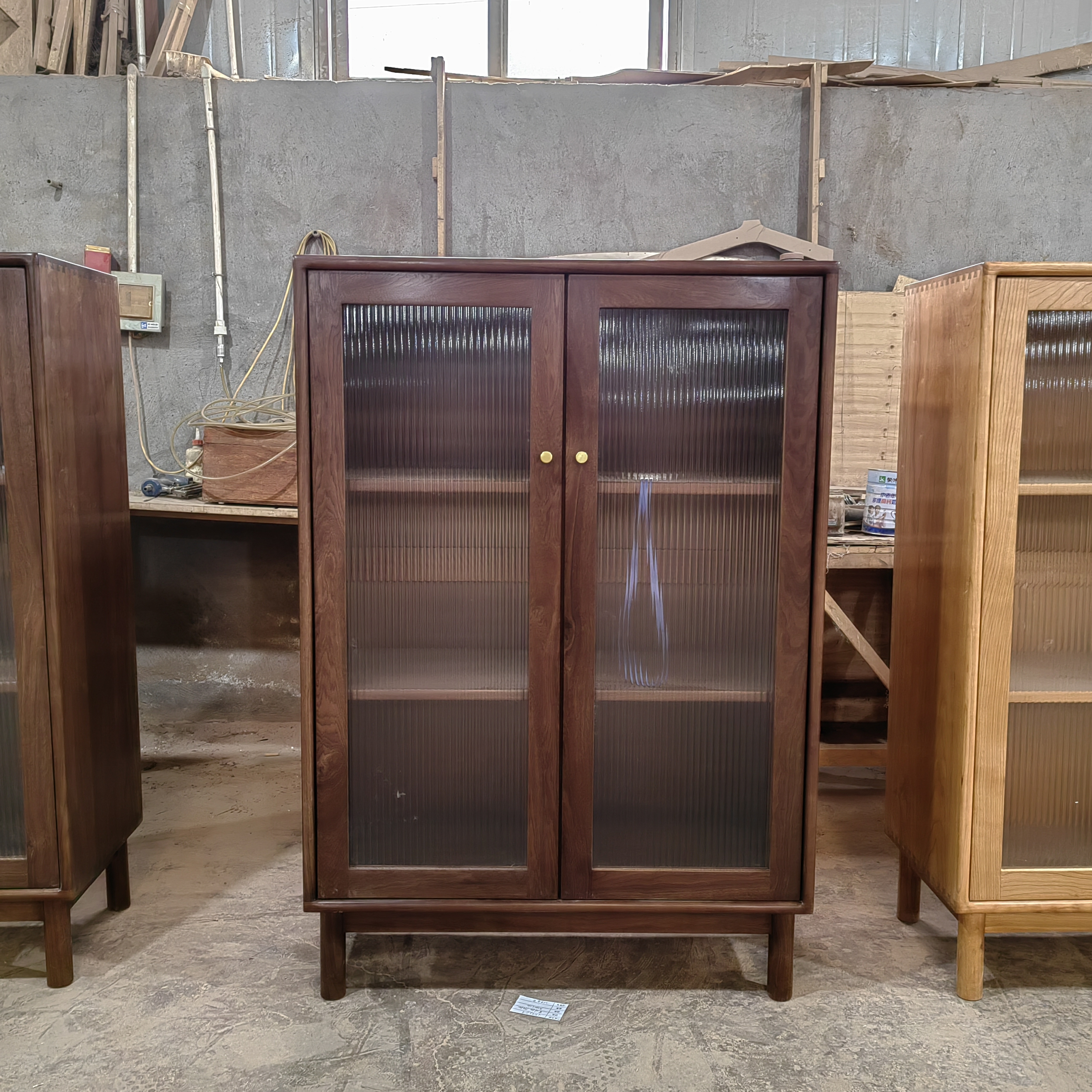 明时a14黑胡桃小书柜90*40*130