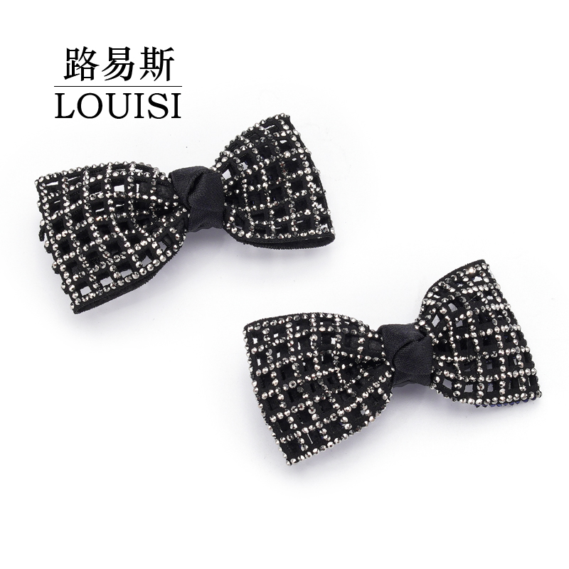 巴黎王妃【 心弦】黑色气质镂空网格蝴蝶鸭嘴夹 MY1240