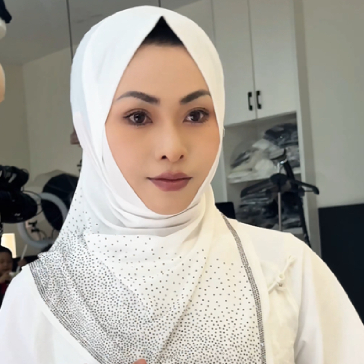 秀英.菲戈夏季超薄透气加密网时尚简约侧开大版【满天星】套头巾