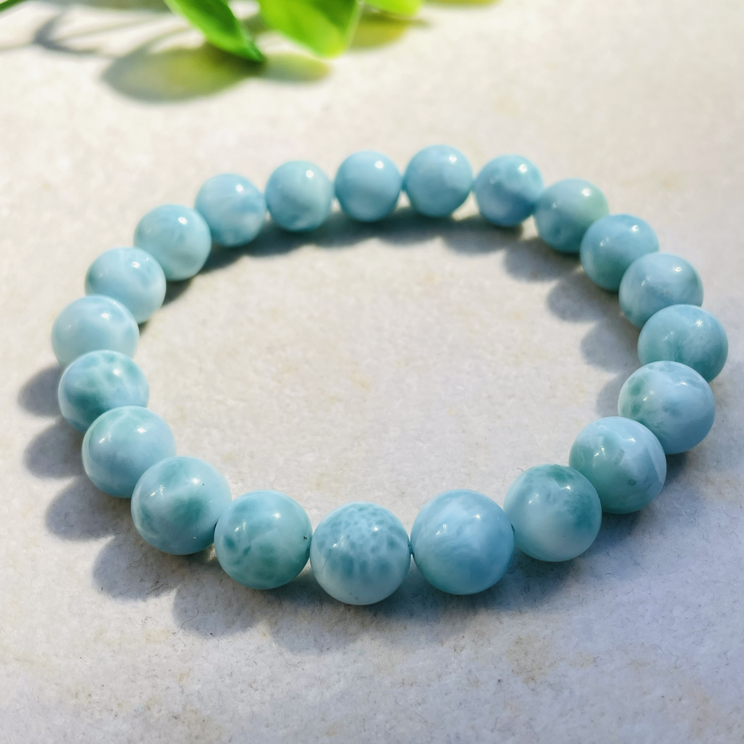 天然海纹石卡10mm素圈手串经典百搭简约时尚气质女士收藏款素圈