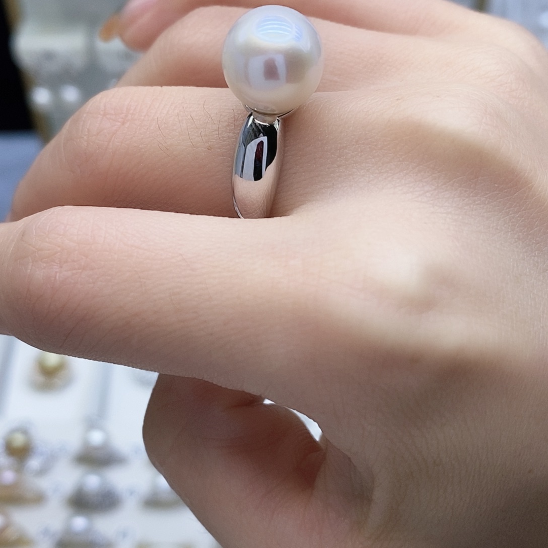 颈饰银S925镶嵌淡水珍珠婷*