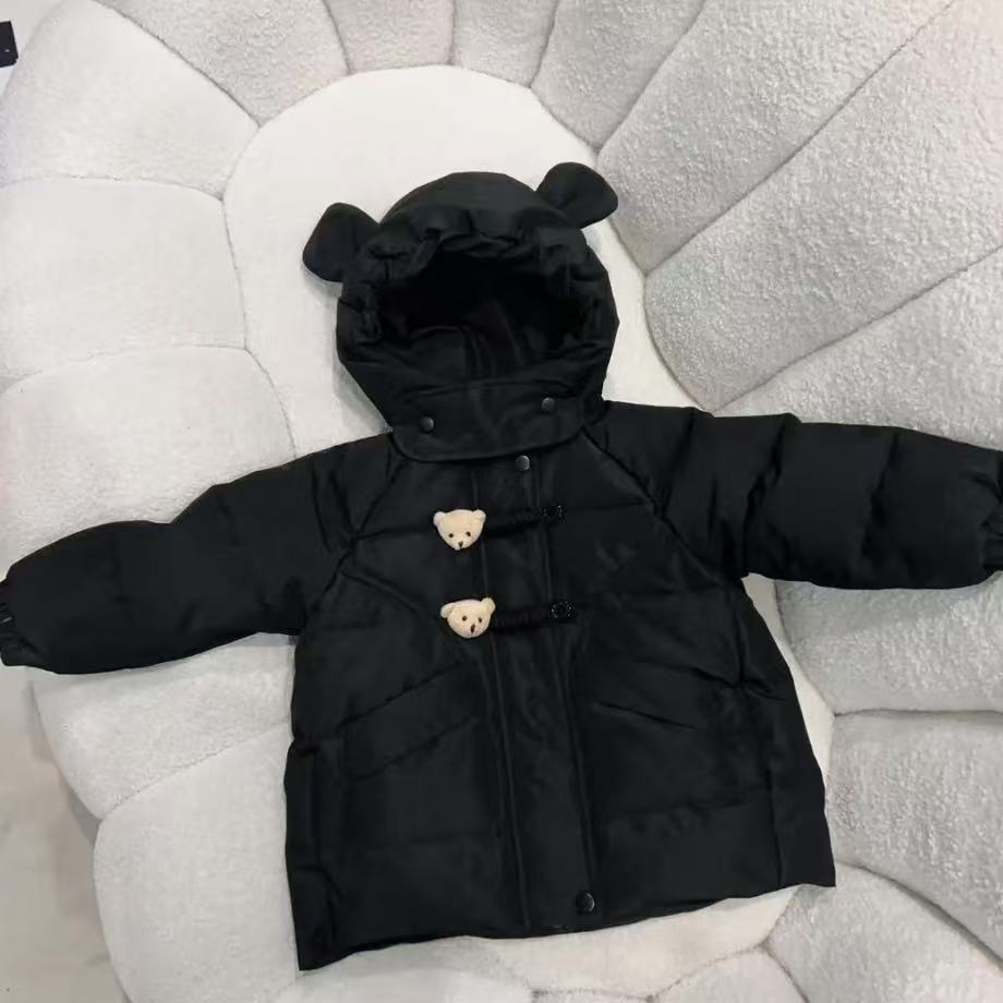 MOMOCO女童冬季90白鸭绒外套洋气保暖小熊羽绒服75830102061