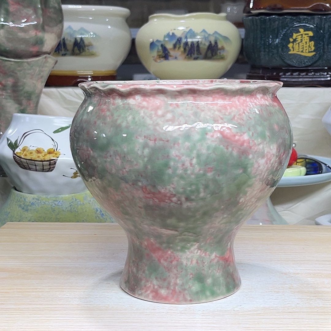 陶瓷绿植多肉微瑕花盆外口径：15*17