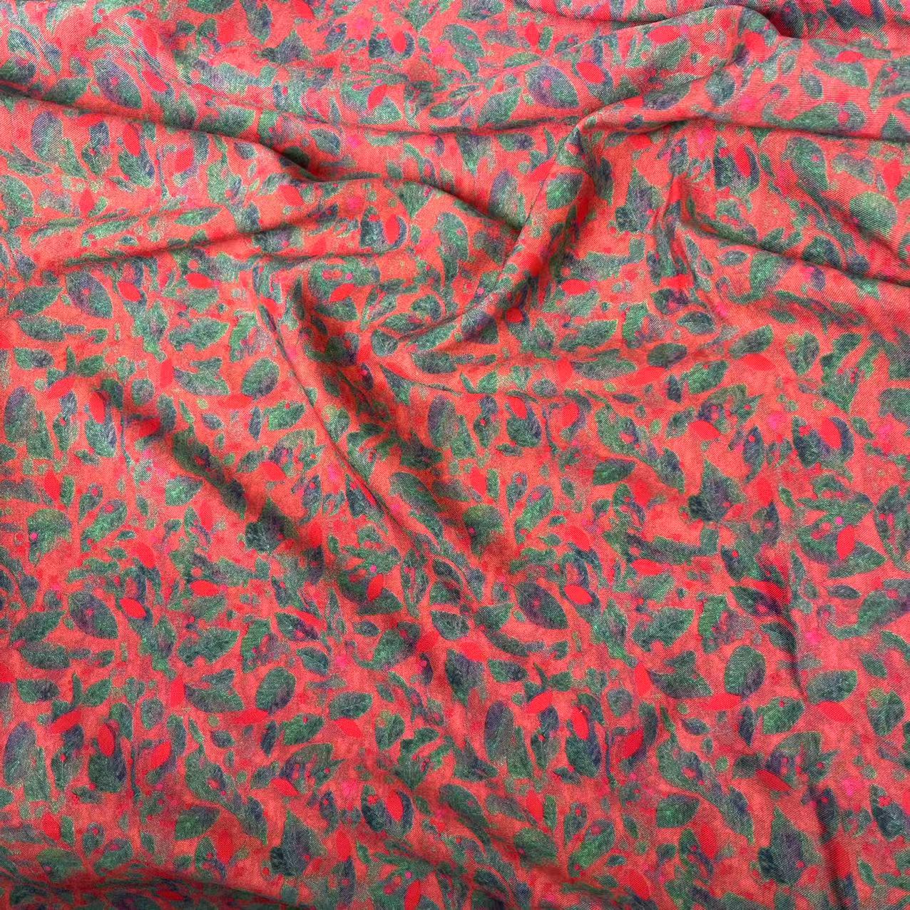 【绒兰】贡缎贵族！带弹力的贡缎棉绸布料 10号  复古绿叶