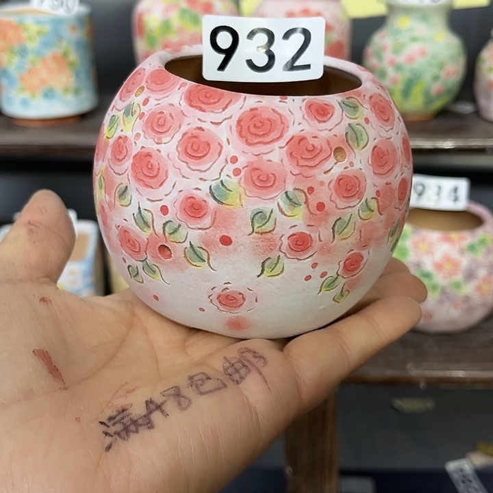 微瑕手工制作多肉花盆