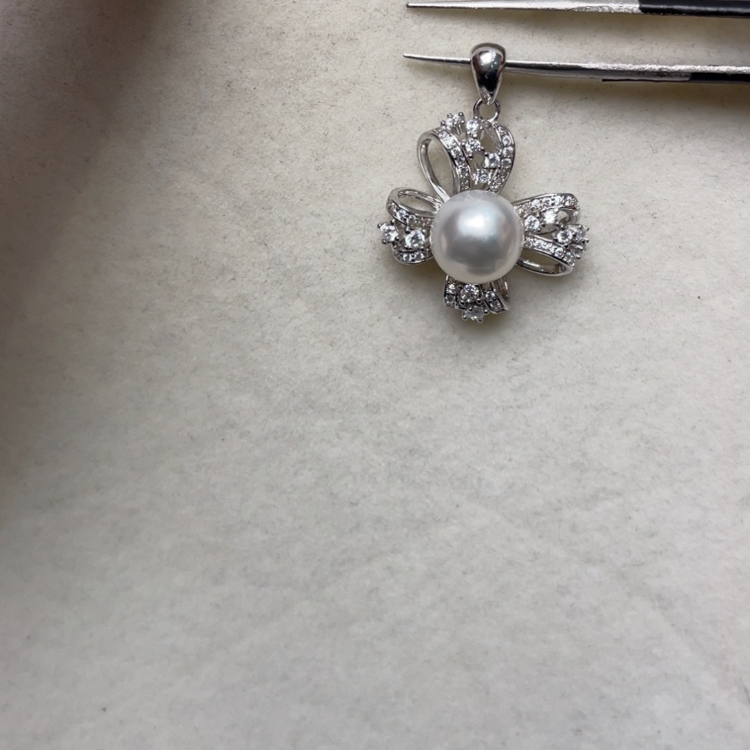 海水珍珠吊坠(不含链)银S925镶嵌