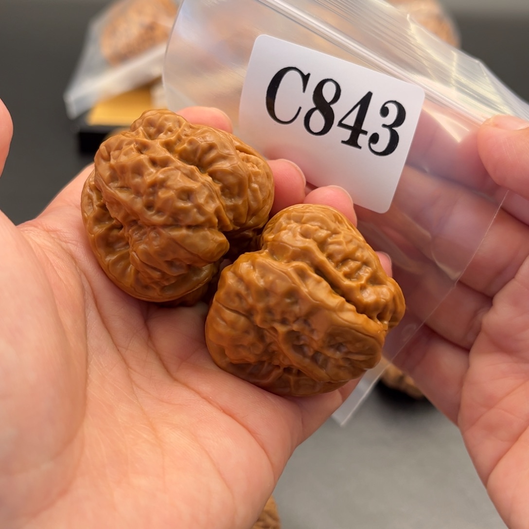 文玩核桃把件蛙蛙精品43度45